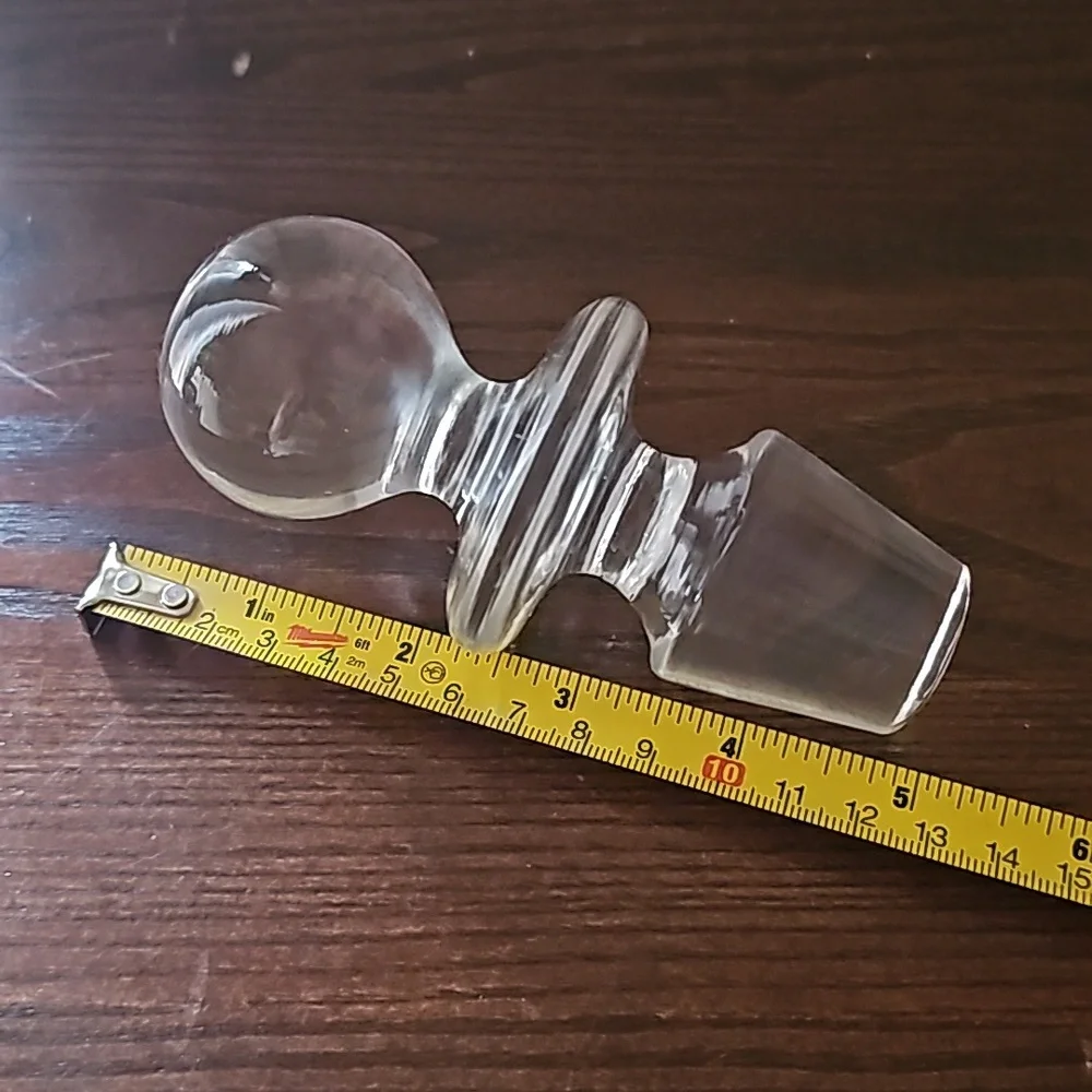 Huge Antique Clear Glass Bottle Stopper